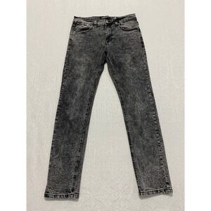 Smoke & Ash Premium Denim Jeans Mens 30x30 Acid Wash Slim‎ Fit Cotton Blend